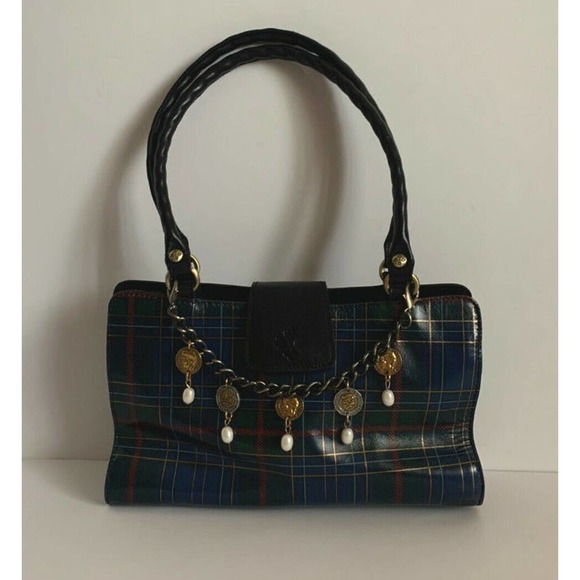 Patricia Nash Rienzo Blue Green Satchel